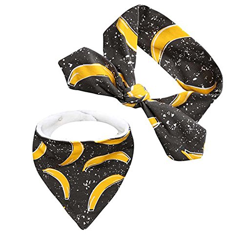 Preisvergleich Produktbild Fletion Baby Mädchen Jungen Dreieckstuch Stirnband Set Baumwolle Kinder Kleinkind Speichel tuch Dreieck Lätzchen Spucktuch Stirnbänder Set