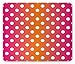 Produktbild Vintage Mouse Pad, White Polka Dots on Vibrant Colored Background Pop Art Classic Tile Artwork, Standard Size Rectangle Non-Slip Rubber Mousepad, Pink Orange White