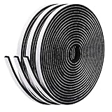 Fowong Bande adhésive en mousse auto-adhésive à cellules fermées pour fenêtre porte et climatiseur 6mm*3mm*5m, 3 pcs total 15m de long