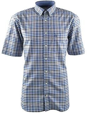 Bugatti kurzarm Hemd blau kariert
