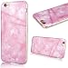 Produktbild GrandEver iPhone 6 Plus/iPhone 6S Plus Hülle Marmor Serie Weiche Silikon Handyhülle Flexible TPU Silicon Schutz Schutzhülle Klar Handytasche mit Muster Anti-Kratzer Stoßdämpfung Ultra Slim Rückseite Marble Case Backcover Premium Protective Cover für iPhone 6 Plus/iPhone 6S Plus - Rosa
