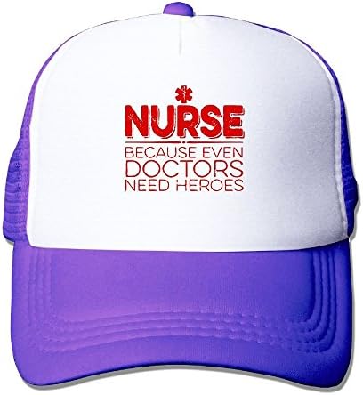 SHOUWW For Nurse Heroes Only Baseball Hat Mesh Designer Caps Fitted One Size Purple