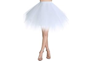Wedtrend Jupe Courte Tutu Danse en Tulle Style Rétro Carnaval Halloween Noël Multicolore