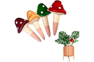MUMISUTO 4 Stück Selbstbewässernde Spikes, Pilzförmige Pflanze Bewässerungskugeln, Tropfen für Bewässerung, Automatische Bewässerung Gerät, Gartenbewässerung für Indoor Outdoor Topf- und Hängepflanzen