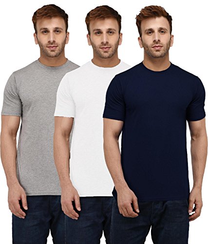 London HillsMen's Solid Cotton T Shirt | Round Neck | Half Sleeve | Plain-Regular Fit | Men's Super Combed Cotton Rich Solid Round Neck Regular Fit Half Sleeve T-Shirt