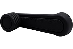 AUTOZOCO Manivela Elevalunas, Manija Elevalunas, Manivela para ventanilla manual de coche, Palanca elevador ventanilla coche, Incluye 1 fijación, Plástico, 1 unidad, Color Negro