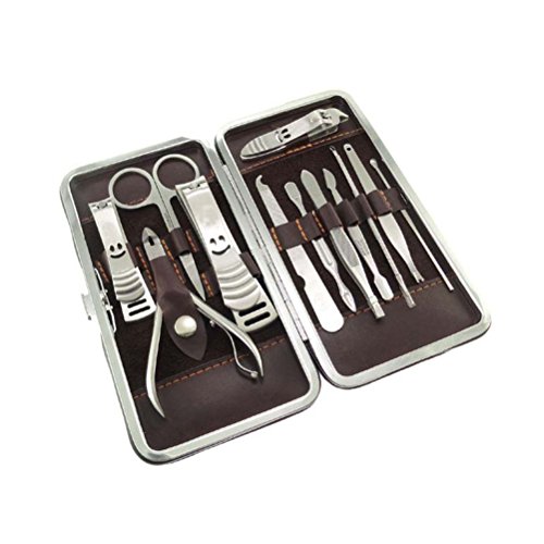 Preisvergleich Produktbild VORCOOL 12pcs Nagel Pflege persönliche Maniküre Pediküre Set, Reisen