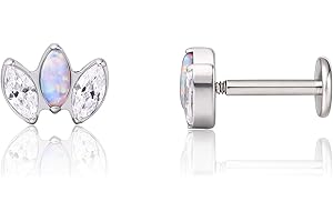 limerencia 18G Piercing al Corpo in Titanio,Set di 2 Pezzi per Helix Piercing Labbro per Donna Uomo,Piercing Trago con 6 mm 8 mm Piercing Orecchio per Elice/Naso/Tragus/Cartilagine e Labret