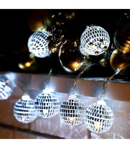 Led-lichtsnoer met disco-bal, 300 cm, lichtslinger, feestverlichting, mini-ballen, ornamenten, boomdecoratie, oosterse Marokkaanse verlichting