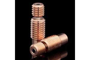 POLISI3D 2 pz Liscio Bi-Metallo Heatbreak Bimetal Heat Break All Metal Termico Barrel Alimentazione Tubo Compatibile con 1,75 MM Vulcano V6 HOTEND, Titan Aero Estrusore Prusa i3 MK3 MK3S Stampante 3D