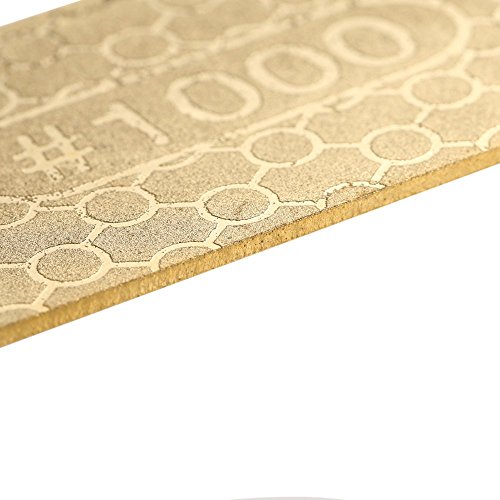 Anself 400/1000 Doppelseite Schleifstein Wetzstein aus Diamant 100*30*1.2mm - 6