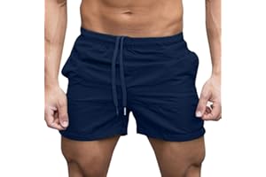 SHOBDW HOMBRE Pantalones Cortos Hombre Chandal Verano 2020 Nuevo SHOBDW Tallas Grandes Corriendo Pantalones Hombre Deporte Bolsillos Color Sólido Transpirable Pantalones de Playa