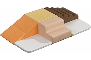 BanaSuper Kids Soft Play Set, Foam Climbing Blocks for Toddlers, Foam Play Gym with Non-Slip Base, EN71 Certified Indoor Activity Toys for Sensory Motor Skills, Washable & Modular Design (Colourful)