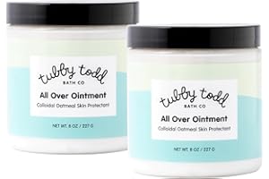 Tubby Todd All Over Ointment for Babies, Multi-Purpose Baby Eczema Cream for Sensitive Skin, Dry Skin, Rash, Irritation - 2 Pack Bundle - 8 Oz - Fragrance-Free