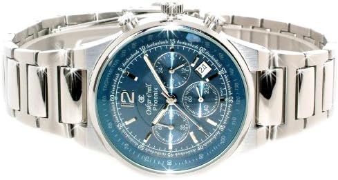 Oskar Emil Gents Phoenix Steel Chronograph Sports Watch with Blue Dial