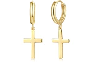 Jenosy Ohrringe Damen Zarte Ohrringe Gold Hängend Modische Creolen mit Anhänger Chunky Knorpel Huggie Tropfen Ohrringe Hypoallergene Ohrringe Vergoldet Damen Modeschmuck für Frauen und Mädchen