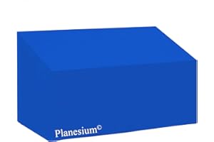 ‎HOLI EUROPE Planesium Premium Gartenbank Abdeckung Gartenmöbel Bank Hülle Schutzhülle Haube Abdeckplane Garnitur wasserdicht atmungsaktiv reißfest 575g / lfm (B 120cm x T 60cm x HH 80cm x HV 60cm, Blau)