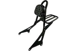 BAIONE Motorcycle Sissy Bar Detachable Rear Passenger Backrest Replacement for YAMAHA Stryker 1300 XVS1300 2011-2017 with Rear Luggage Rack(A)