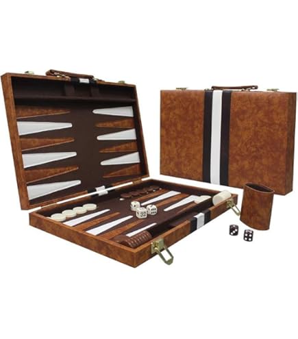 Wooden Inlaid Backgammon Game Set, "Pasadena" - 15" – Yellow Mountain Imports