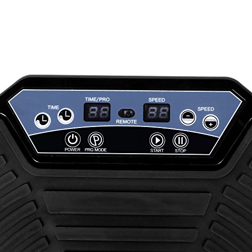 AMDirect mobile Vibrationsplatte, platzsparend, Fitnessstation, 2 Fitnessbänder, Vibrationstrainer mit großer rutschsicheren Trainingsfläche, 99 unterschiedliche Geschwindigkeiten - 3