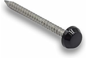 FALCON WORKSHOP SUPPLIES LTD Pack of 50 x 40mm Polytop Stainless Steel Pins - Black Polyamide Head Poly Top