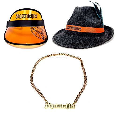 Preisvergleich Produktbild Jägermeister Party Set - Visor Kappe + Goldkette + Hut