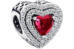 BEEUVIP Charmes Animaux personnages vie pour Bracelets - Charms de Perles ajourées en Argent Sterling 925, charmes de Coeur d'amour pour Bracelets et Colliers pour Femmes Filles