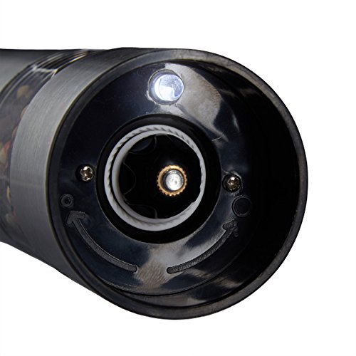 Relaxdays Elektrische Pfeffermühle groß, Edelstahl, Keramikmahlwerk, batteriebetrieben, silber - 5