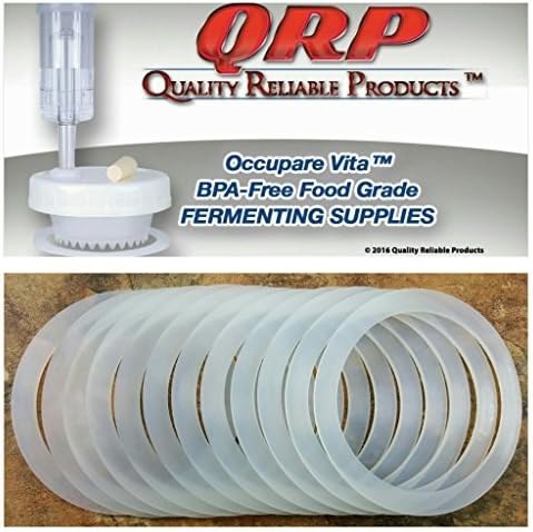 QRP REGULAR OR WIDE MOUTH SEALS Mason Jar Plastic Cap Reusable Silicone Food Grade Bulk Quantities Available (12 WIDE MOUTH) by Quality Reliable Products