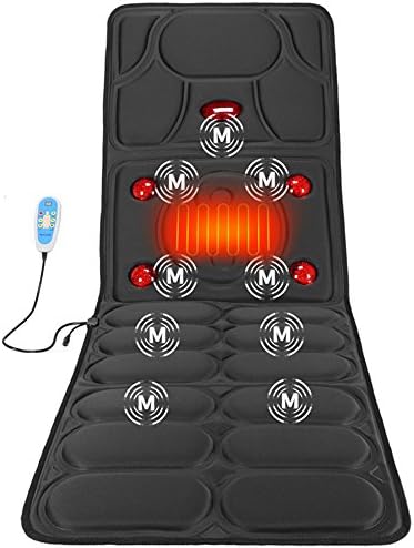 1X Vibrating Massager Car Seat Massage Cushion Vibration Pad Cover for Full Back Thigh Electric Vibrator Mattress Far-Infrared Heating Therapy Neck Back Massage Pad Bed Cushion Relax Health Care A494