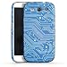 Produktbild Samsung Galaxy S3 i9300 / LTE i9305 Case Hülle Cover Schutzhülle Designcase white - Platine blau