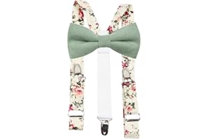 DB DICKIE BOW Juego de pajarita y tirantes de mezcla de algodón para niños y niños