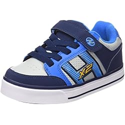 HEELYS Bolt Plus 770566 - Zapatos dos ruedas para niños, Navy/New Blue/Lunar Grey, 35 EU