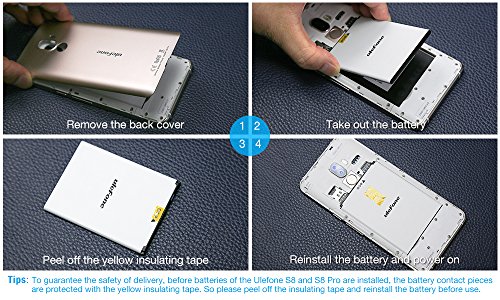 Ulefone S8 Pro - 4G Smartphone ohne Vertrag (5.3 Zoll, Android 7.0, Dual rear Kamera, dual Blitzlichter, 2GB RAM 16GB ROM, 1280 x 720 pixel, MTK6737 Quad Core 1.25GHz, dual Sim, Fingerabdruck) (schwarz)