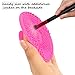 Makeup Brush Cleaning Mat, ESARORA Makeup Brush Cleaner Pad Set of 2 Cosmetic Brush Cleaning Mat Portable Washing Tool Scrubber Suction Cup (Pink) by Esarora