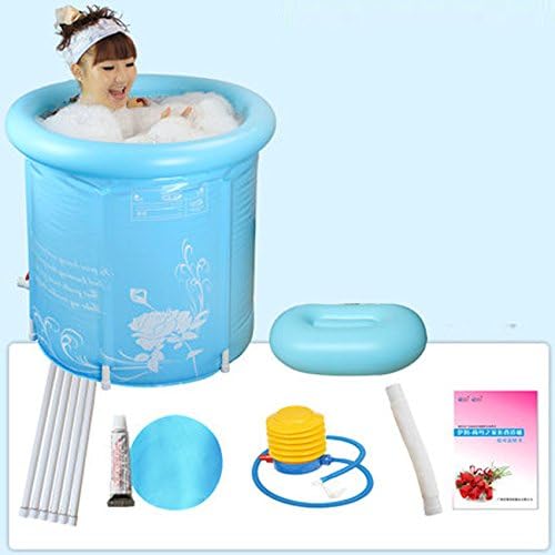 CivilWeaEU Thicker foldable adult inflatable bathtub ( Size : 75*75 Without Cover )