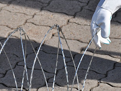 Natodraht, Sperrdraht, Stacheldraht, Klingendraht Ø 45 cm bis 10 m Länge + Handschuhe - 4