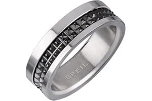 Breil, Collezione Joint, Anello da Uomo in Acciaio Lucido Colorato, Minimal Misura Unica, Gioielli Uomo