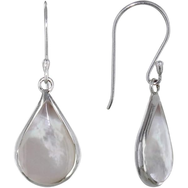 Boucles D'oreilles En Argent 925 Et Nacre - S&G - Dormeuses - Pendantes - Modèle R1500949_153