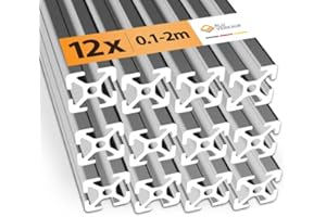 ALU VERKAUF Alu-Verkauf Aluprofil 20x20mm Nut 6-12x Aluminium Profil 1000mm - Maße & Stückzahlen wählbar - T-Nut Schiene - Systemprofil aus Aluminium für Profis und Hobbyanwender