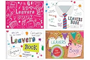 BARGAIN GATEWAY Bulk Price - A6 Leavers Books - Pack of 12 Books, 4 Assorted Designs, 100 Pages, Leavers Autograph Signature Books (6261)