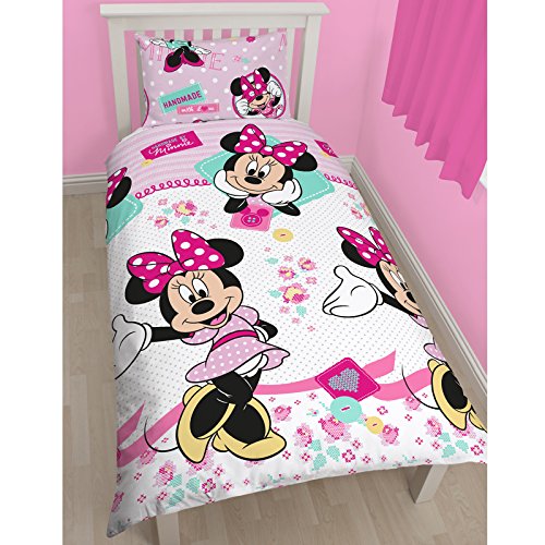 Disney Minnie Mouse Kreuzstich einzigen Dreh Duvet-Set + Disney Minnie Mouse kleine Folienaufkleber