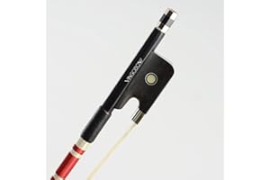 VINGOBOW Archet en fibre de carbone pour violoncelle 4/4 avec pierres brillantes, fil rouge