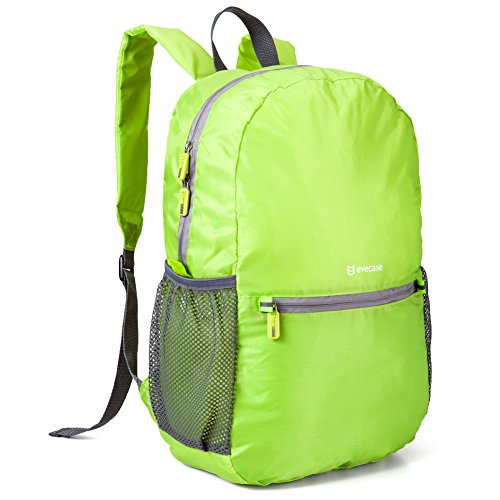 Preisvergleich Produktbild Faltbarer Rucksack, Evecase Universal Ultra-Leicht Faltbarer Rucksack mit Wasserabweisendem Material / Zubehörfächer / Getränkebeutel - Grün