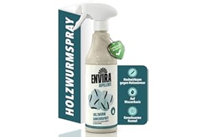 Envira Holzwurm Spray 500 ml - Hochwirksames Abwehr-Mittel gegen Holzwürmer in Möbeln & Holz - Holzwurm Ex für innen & außen - Holzwurmmittel mit dezentem Zitrusduft, geruchsarm