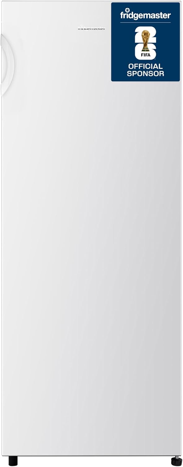 Fridgemaster MTL55242E Freestanding Upright Larder Fridge, Reversible Door, 242 Litre, 55cm Width, White, E Rated