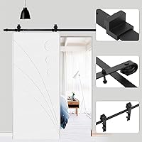 Schiebetüren Schiebetürsystem, 6,6ft (200cm) Scheune Schiebetür Holztür Hardware Stahl Gleitschiene Antike Schiene…