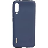 Elfia Xiaomi Mi A3 ile Uyumlu Kılıfı Silikon Mat Renkli Parmak İzi Bırakmayan Yumuşak İnce Kapak Prem Lacivert