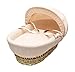Kinder Valley Wicker Moses Basket (Pink Waffle Natural)