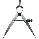 ZLKSKER Professional Leather Compass 4 Inch Precision Spring Wing Splitter /Tracing Metal Compass Woodworking Metallurgy